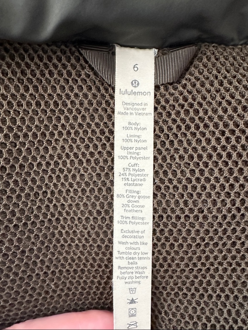 Lululemon Hooded Long Puffer Coat - Olive - Picture 3 of 5
